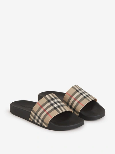 Shop Burberry Vintage Check Sandals In Crema
