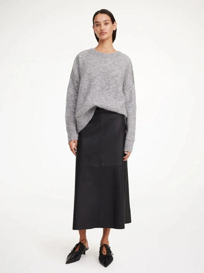 Shop By Malene Birger Simoas Midi Skirt In Negre