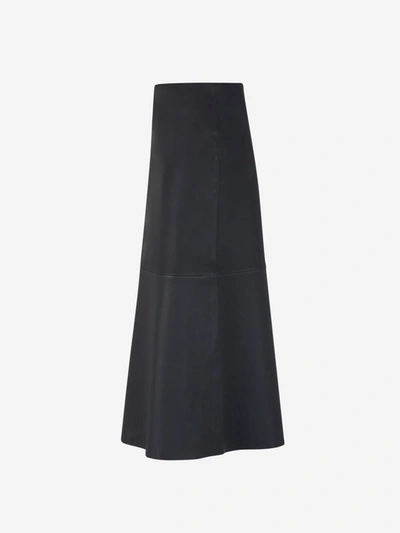 Shop By Malene Birger Simoas Midi Skirt In Negre