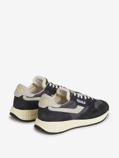 Shop Autry Leather Reelwind Sneakers In Negre