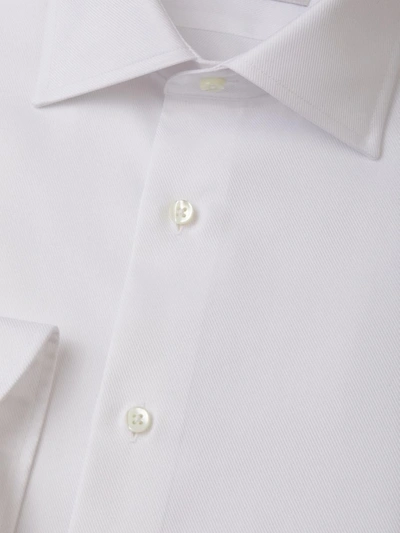 Shop Canali Cotton Wool Shirt In Blanc
