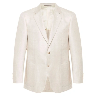 Shop Canali Jackets In Neutrals