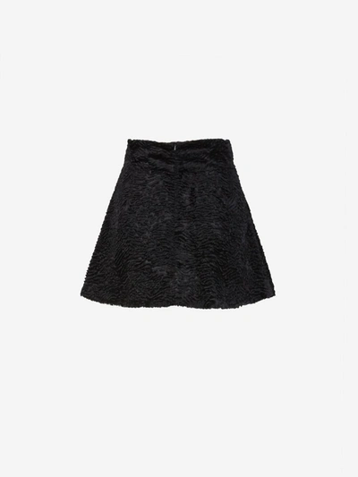 Shop Casablanca Animal Motif Skirt In Negre