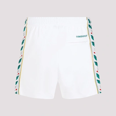 Shop Casablanca Laurel Track Shorts In White