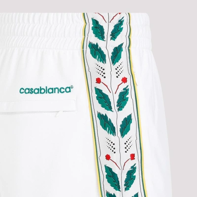 Shop Casablanca Laurel Track Shorts In White