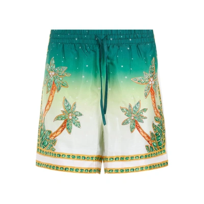 Shop Casablanca Joyaux D'afrique Shorts In Green