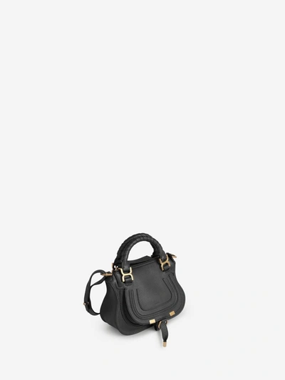 Shop Chloé Mini Marcie Bag In Negre