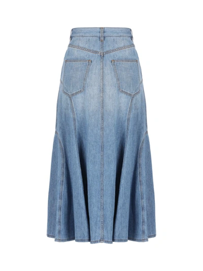 Shop Chloé Skirts In Foggy Blue