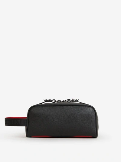 Shop Christian Louboutin Leather Blaster Toiletry Bag In Negre