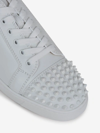 Shop Christian Louboutin Sneakers Louis Junior Spikes In Blanc