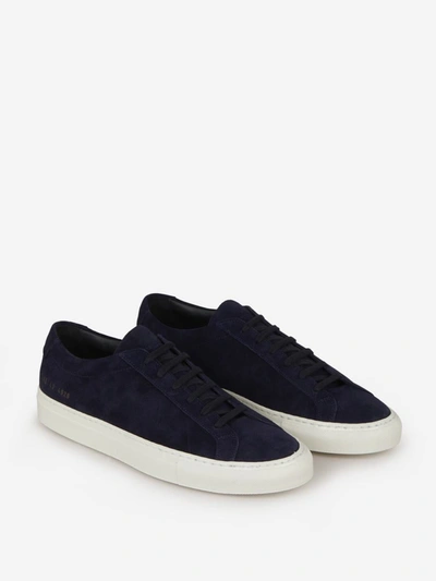 Shop Common Projects Achilles Suede Sneakers In Blau Marí