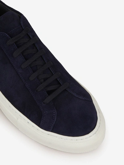 Shop Common Projects Achilles Suede Sneakers In Blau Marí