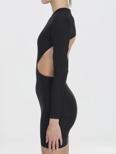 Shop Balenciaga Cut-out Mini Dress In Black