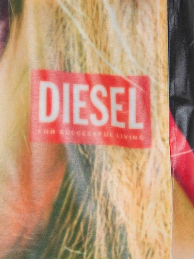 Shop Diesel Printed Waxed T-shirt In Multicolor