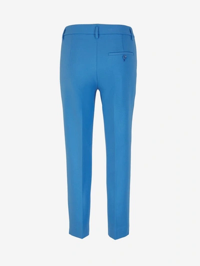 Shop Dorothee Schumacher Plain Formal Pants In Blau