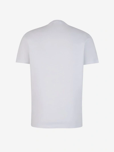 Shop Dsquared2 Cotton Printed T-shirt In Blanc