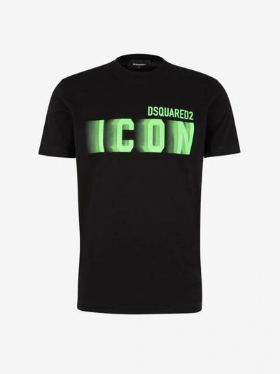 Shop Dsquared2 Icon Printed T-shirt In Negre