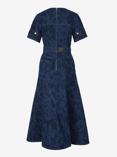 Shop Erdem Denim Midi Dress In Blau Denim