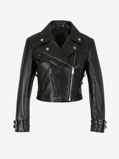 Shop Givenchy Buckles Leather Jacket In Negre