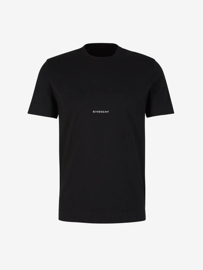 Shop Givenchy Cotton Logo T-shirt In Negre