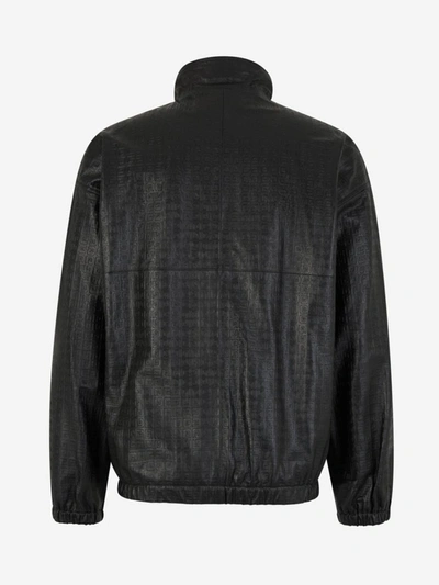 Shop Givenchy Leather 4g Jacket In Negre