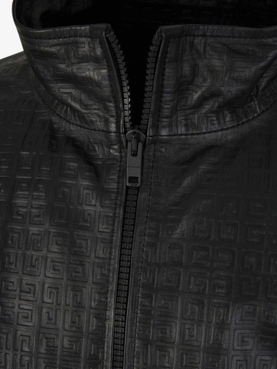 Givenchy Leather 4g Jacket In Negre