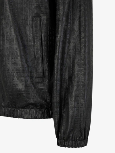 Givenchy Leather 4g Jacket In Negre