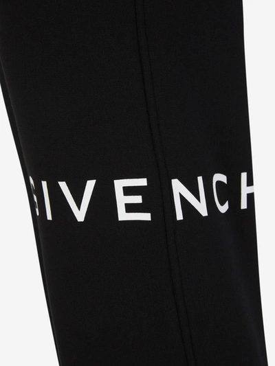 Shop Givenchy Logo Cotton Joggers In Negre