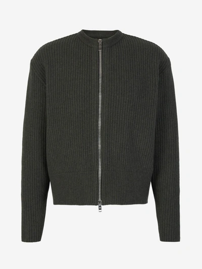 Givenchy Versatile Wool Crewneck Cardigan In Verd Fosc