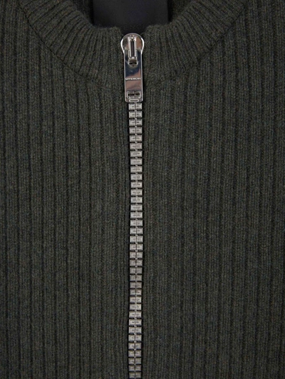 Givenchy Versatile Wool Crewneck Cardigan In Verd Fosc