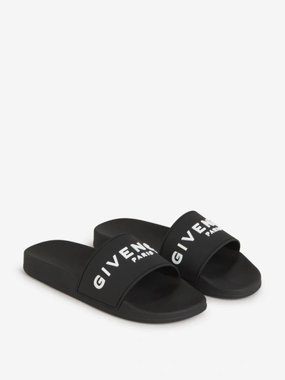 Shop Givenchy Paris Logo Sandals In Negre