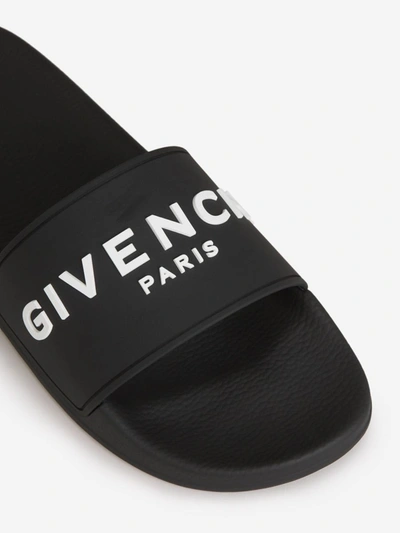 Shop Givenchy Paris Logo Sandals In Negre