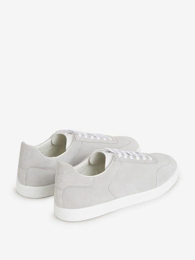 Shop Givenchy Suede Leather Sneakers In Gris Clar