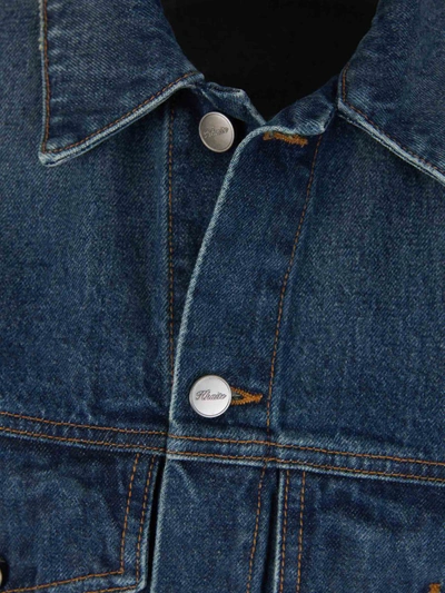 Shop Khaite Cotton Denim Jacket In Blau Marí