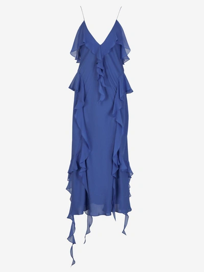 Shop Khaite Pim Midi Dress In Blau Marí