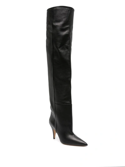 Shop Khaite River 90mm Knee-high Boots In Black