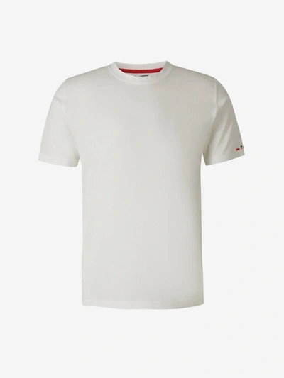 Shop Kiton Plain Cotton T-shirt In Blanc