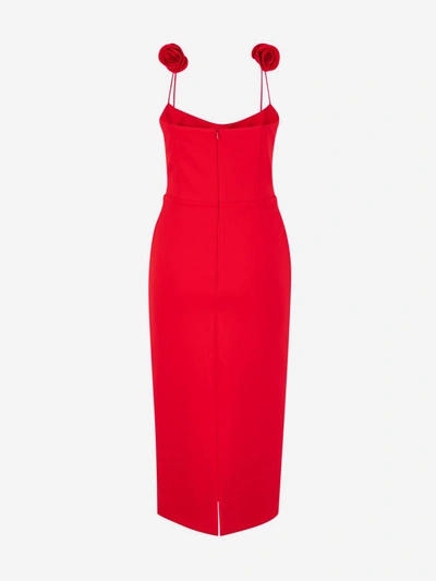 Shop Magda Butrym Bustier Midi Dress In Vermell