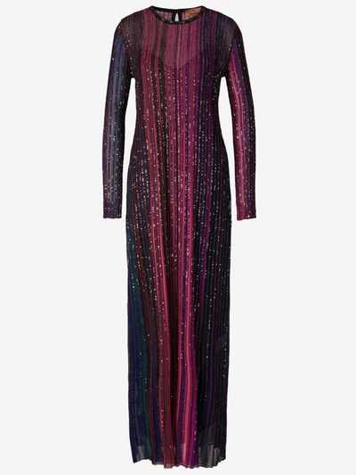 Shop Missoni Maxi Sequin Dress In Multicolor