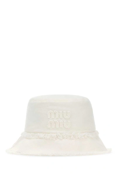 Shop Miu Miu Hats And Headbands In White