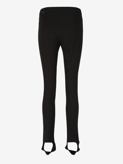 Shop Moncler Grenoble Low Strap Leggings In Negre