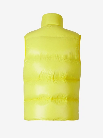 Shop Moncler Technical Padded Vest In Groc