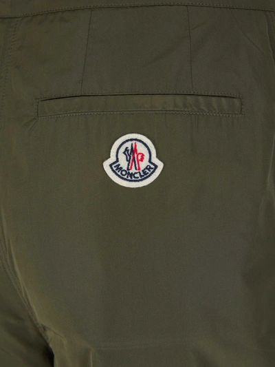 Shop Moncler Technical Cargo Pants In Verd Militar