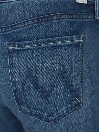 Shop Mother Jeans The Down Low In Blau Cobalt