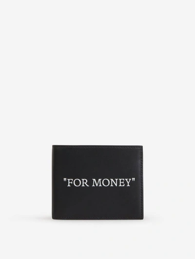 Shop Off-white Quote Bookish Wallet In Negre