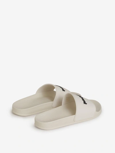 Shop Palm Angels Pool Logo Sandals In Beix