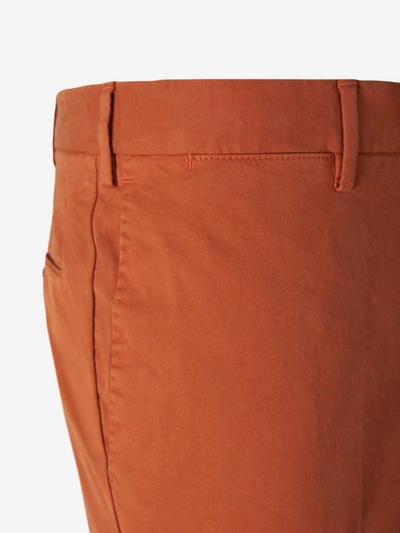Shop Pt01 Stretch Chino Trousers In Terracota