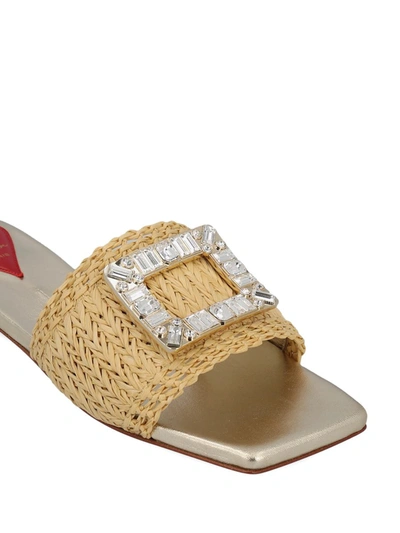 Shop Roger Vivier Sandals In Clear Cream