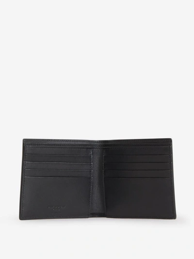 Shop Saint Laurent East/west Leather Wallet In Negre