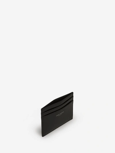 Shop Saint Laurent Paris Leather Card Holder In Negre